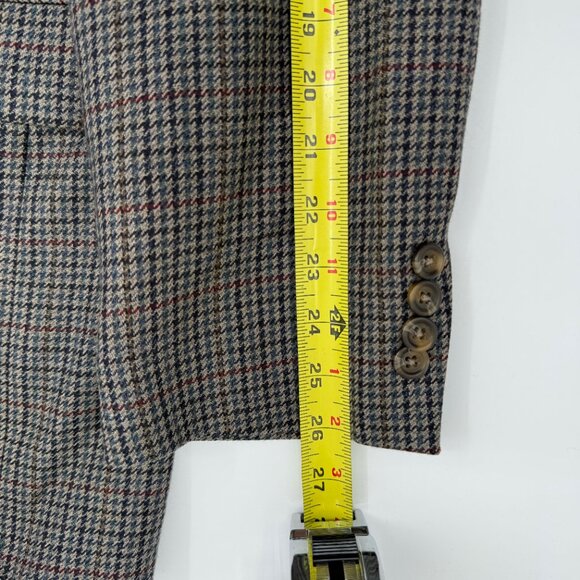 Chaps Ralph Lauren Vintage Houndstooth Wool Blazer Sport Jacket 42 Long Canada - Picture 13 of 16